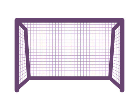 Football gate semi flat color vector object. Area for kicking ball. Editable cartoon clip art icon on white background. Simple spot illustration for web graphic designのイラスト素材