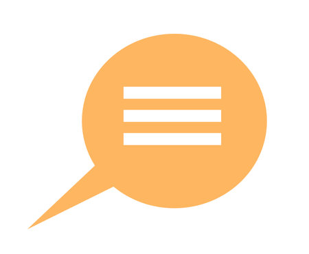 Speech cloud text 2D cartoon object. Message announcement, dialog box isolated vector item white background. Social conversation round shape, discussion comment color flat spot illustrationのイラスト素材