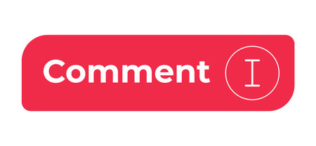 Comment flat social media web button. Write feedback feature. Content platform. Reply opinion...