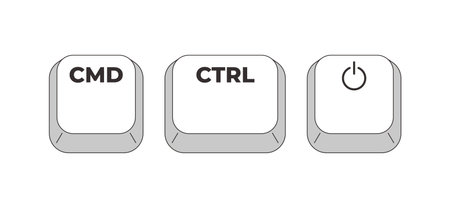 CMD CTRL Power grayscale keyboard hotkey. Forced system restart reset. Device reboot. Trouble...