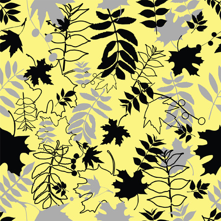 Seamless leaf background. Repeat many times. Vector illustrationのイラスト素材