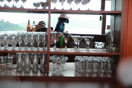 The resort's seaside restaurant.の写真素材