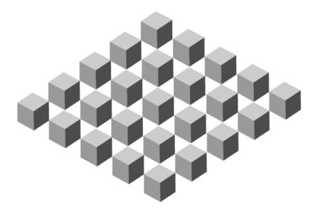 3D cubesのイラスト素材