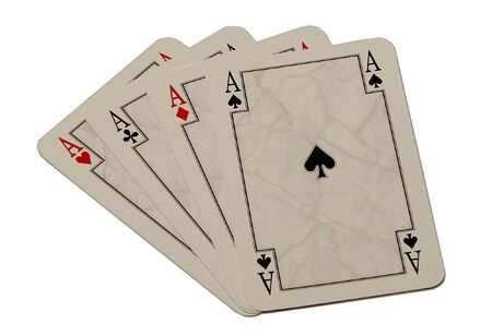 Playing cards - aces - isolated object