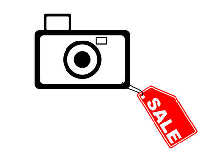 Vector illustration - Camera with Sale labelの写真素材