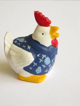 Ceramic hen - isolated object - decorationの写真素材