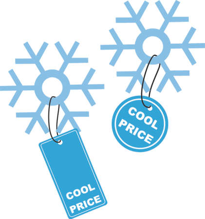 Snow flake wit Cool Price labelのイラスト素材