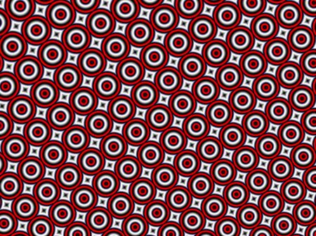 Generated fractal graphic - Red circle background