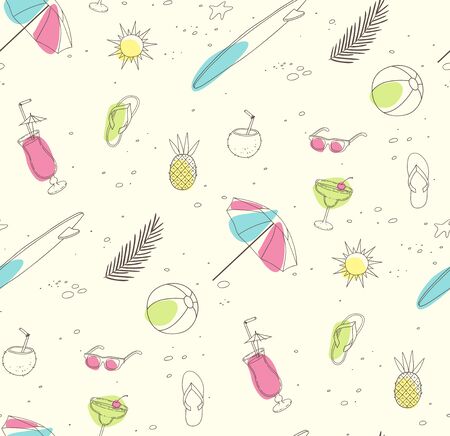 baech party patternのイラスト素材