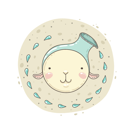 Aquarius cute zodiac signのイラスト素材