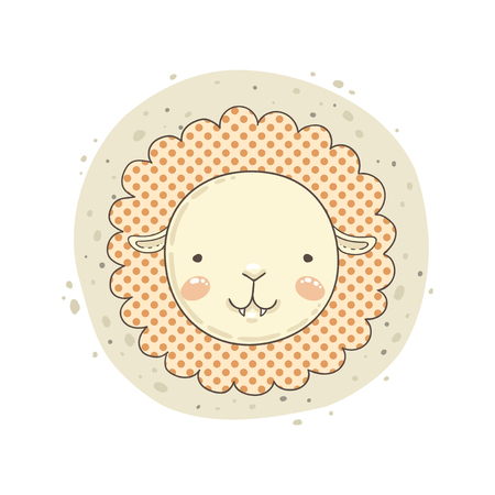 Leo cute zodiac signのイラスト素材
