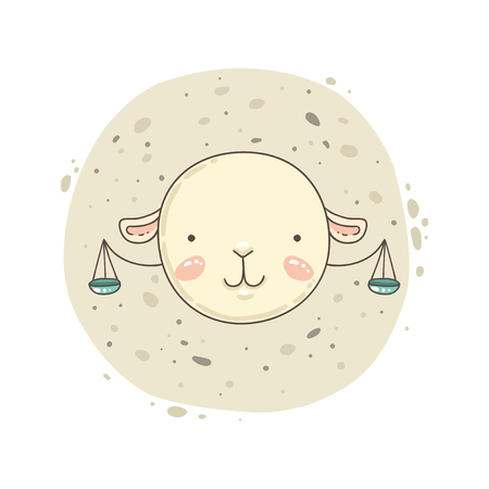 Libra cute zodiac signのイラスト素材