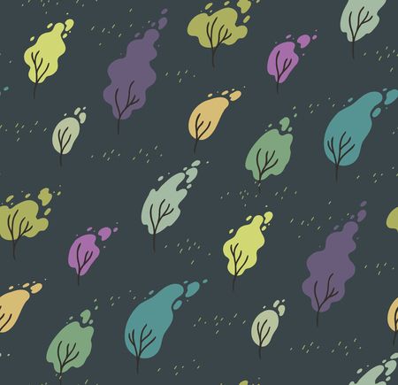 Seamless pattern with color woodsのイラスト素材