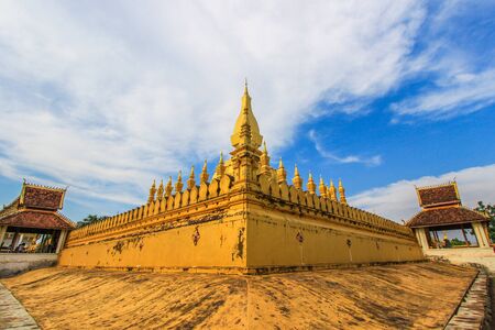 Pha That Luang(That Luang Stupa),Vientiane,Laosの写真素材