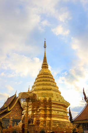 Wat Phra That Doi Suthep,Chiang Mai Province,northern Thailand.-the most famous and important temple in Chiang Mai every visitor must pay a visit.の写真素材