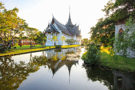 Sanphet Prasat Palace, Ayutthaya in Ancient Siam,Samutparkan,Thailand.のeditorial素材