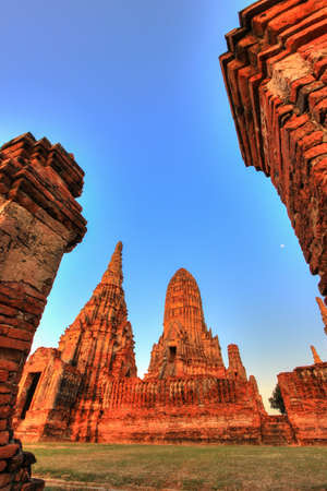 beautiful architecture of Wat Chaiwatthanaram,Ayutthaya,Thailandの写真素材
