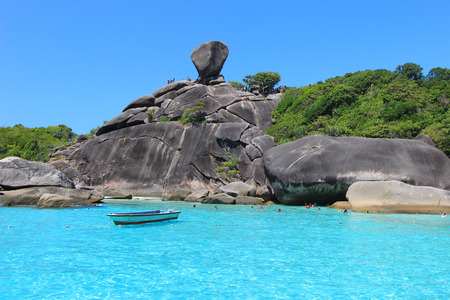 Koh 8,Similan Islands National Park,Phang Nga Province,southern Thailand.With white beach,beautiful water.の写真素材