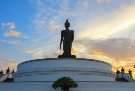 Evening sky at Phutthamonthon- Buddhist park in Phutthamonthon district,Nakhon Pathom Province of Thailand.の写真素材