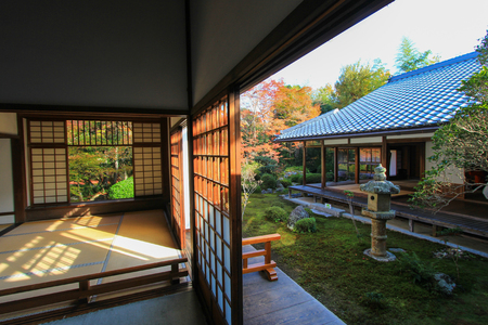 fall fliage at Genko-an Temple,Kita Ward,Kyoto,Japanのeditorial素材