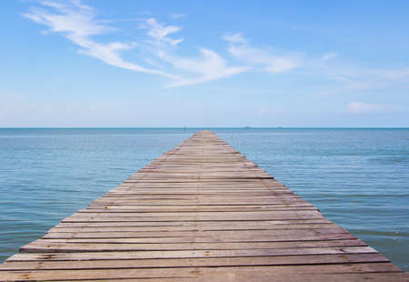 pathway to the sea at Laem Phak Bia,Pethaburi province,Thailandの写真素材