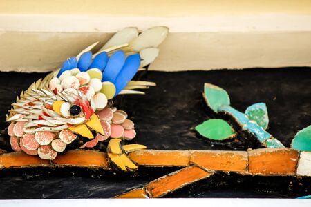 beautiful arts and decorations at the gate of Wat Rajorasaram,Bangkok,Thailand.This is a public temple.の写真素材