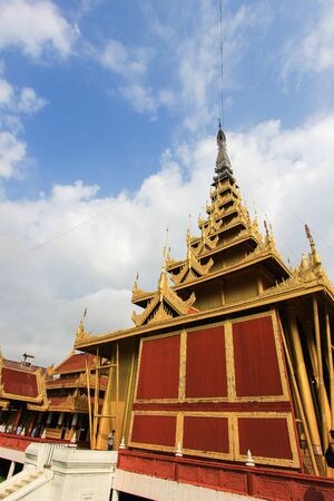 sunny day at Mandalay Royal Palace,Myanmarのeditorial素材