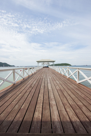 Asadang Bridge(Pier) at Koh Sichang,Chonburi,Thailandの写真素材
