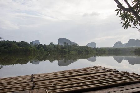 Nong Talay in Krabi province,Southern Thailand,with breathtaking views at dawnの写真素材
