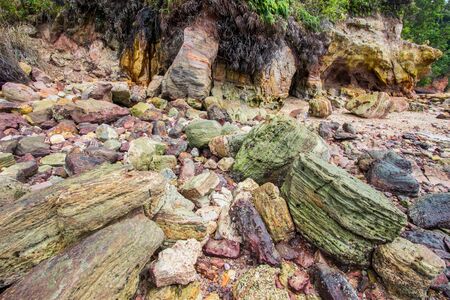 beautiful rocks at Laem Chamuk Khwai,Krabi,southern Thailand.