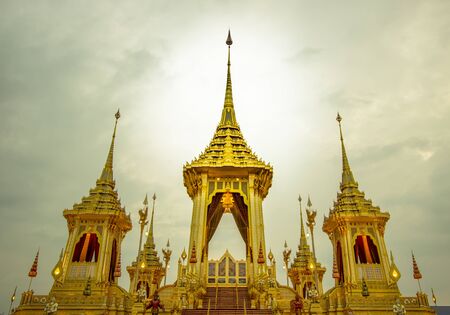 Royal Cremation Exhibition,Sanam Luang Ceremonial Ground,Bangkok,Thailand on November7,2017: Royal Crematorium for the Royal Cremation of His Majesty King Bhumibol Adulyadejのeditorial素材