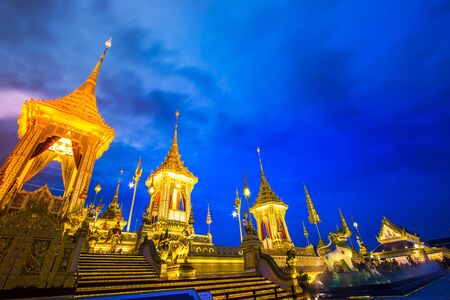 Royal Cremation Exhibition,Sanam Luang Ceremonial Ground,Bangkok,Thailand on November7,2017: Royal Crematorium for the Royal Cremation of His Majesty King Bhumibol Adulyadejのeditorial素材
