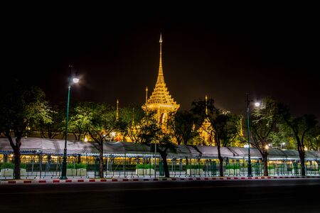 Royal Cremation Exhibition,Sanam Luang Ceremonial Ground,Bangkok,Thailand on November7,2017: Royal Crematorium for the Royal Cremation of His Majesty King Bhumibol Adulyadejのeditorial素材