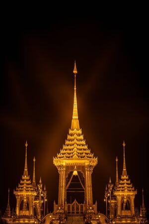Royal Cremation Exhibition,Sanam Luang Ceremonial Ground,Bangkok,Thailand on November7,2017: Royal Crematorium for the Royal Cremation of His Majesty King Bhumibol Adulyadejのeditorial素材