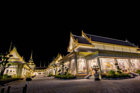 Beautiful supplementary structures around Royal Crematorium for the Royal Cremation of His Majesty King Bhumibol Adulyadej,Sanam Luang Ceremonial Ground,Bangkok,Thailand on November7,2017のeditorial素材