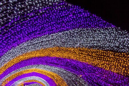 Thailand Illumination Festival 2017 on Ratchadapisek Soi 8,Bangkok,Thailand on December21,2017:Light up Christmas tree and luminous garden to celebrate Christmas and New Year Festival.のeditorial素材