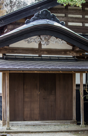 Beautiful art and architecture of old wooden house in Samurai District of Kakunodate,Akita,Tohoku,Japanの写真素材