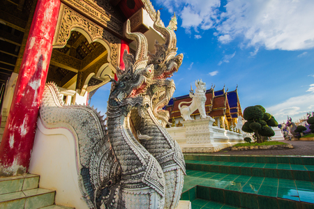 Inthakhin Subdistrict,Mae Taeng District,Chiang Mai Province,Northern Thailand on November 20,2017:Beautiful arts and architecture at Wat Bandensali Si Mueang Kaen(Wat Banden)のeditorial素材