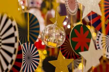 Bangkok, Thailand - December 12, 2018 : Beautiful decoration during Christmas and New Year Festival.のeditorial素材