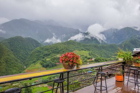 Lao Cai, north - west Vietnam - July 14, 2019 : Beautiful scenery of Cat Cat village,a highland cultural village in Sapa.のeditorial素材