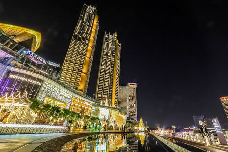 Charoen Nakhon Road, Khlong San, Bangkok, Thailand on December 23, 2019 : ICONSIAM BANGKOK ILLUMINATION at River Park to celebrate Christmas and New Year Festival.のeditorial素材
