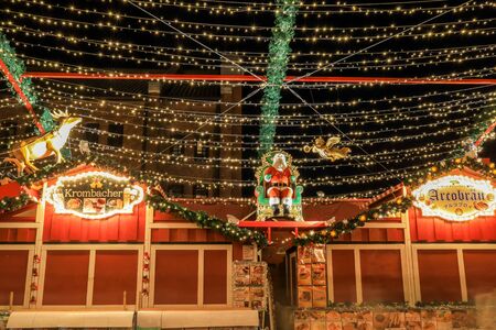 Yokohama,Japan on December 8,2019:Traditional German style Christmas Market at Yokohama Red Brick Warehouse.のeditorial素材