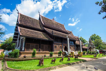 Chiang Mai,Northern Thailand on September 15,2019:Beautiful viharn(assembly hall) of Wat Lok Moli (Wat Lok Molee) in traditional Lanna architectural style.のeditorial素材