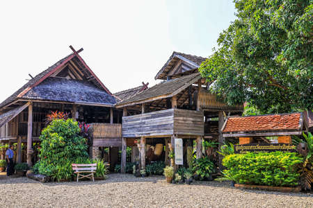 Tha Wang Pha District,Nan Province,Northern Thailand on December20,2019:Traditional Tai Lue house...