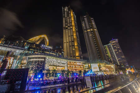 ICONSIAM,Charoen Nakhon Road,Khlong San,Bangkok,Thailand on April 15,2019:During the show at THE ICONIC SONGKRAN FESTIVAL 2019のeditorial素材