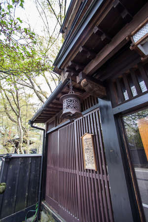 Samurai District of Kakunodate,Akita,Tohoku,Japan on April 27,2018:Beautiful art and architecture of old wooden house.のeditorial素材