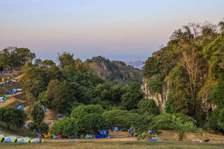 Sri Nan National Park,Na Noi,Nan province,northern Thailand on December 22,2019:camping tents at Doi...
