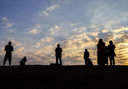 Sri Nan National Park,Na Noi,Nan province,northern Thaiand on December 22,2019:Tourists at Doi Samer Dao viewpoint in the morning.のeditorial素材