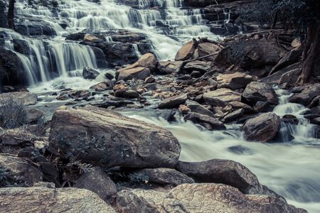 Mae Ya Waterfall in Doi Inthanon National Park,Jom Thong District,Chiang Mai province,Northern Thailand.One of the most beautiful waterfalls in Thailand.の素材 [FY310148964428]