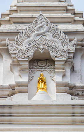 Phasi Charoen district,Bangkok,Thailand on May29,2020:Close up the pinnacle of Maharatchamongkhon stupa in Wat Paknam Phasi Charoen.のeditorial素材
